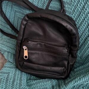 Black Mini Backpack